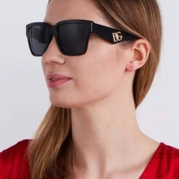 NEW DOLCE&GABBANA DG4436 501/87 BLACK DARK GREY SUNGLASSES - Picture 4 of 11